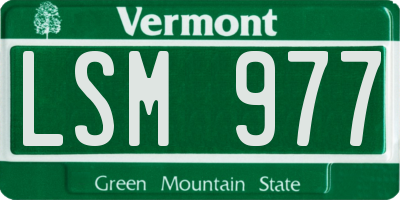 VT license plate LSM977