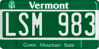 VT license plate LSM983