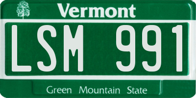 VT license plate LSM991
