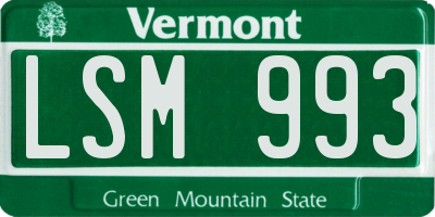 VT license plate LSM993