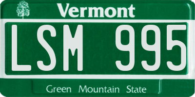 VT license plate LSM995