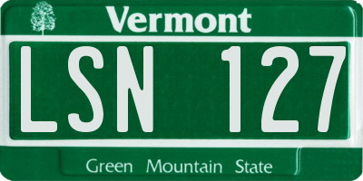VT license plate LSN127