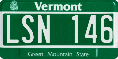 VT license plate LSN146
