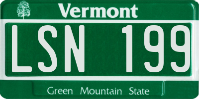 VT license plate LSN199