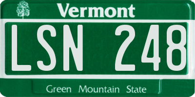 VT license plate LSN248