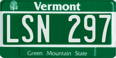 VT license plate LSN297