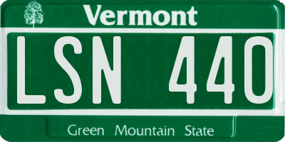 VT license plate LSN440