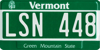 VT license plate LSN448