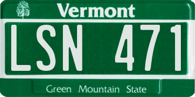 VT license plate LSN471