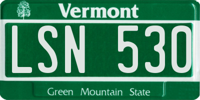 VT license plate LSN530