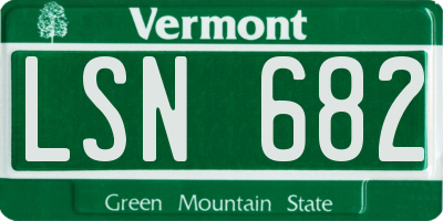 VT license plate LSN682