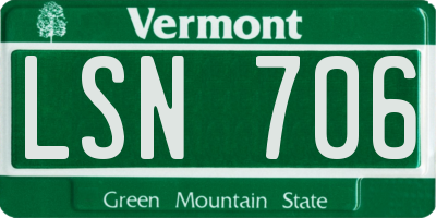 VT license plate LSN706