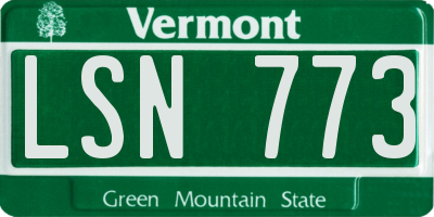 VT license plate LSN773