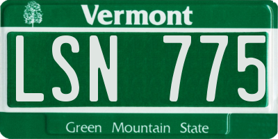 VT license plate LSN775