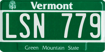 VT license plate LSN779