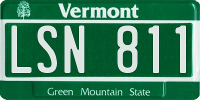 VT license plate LSN811