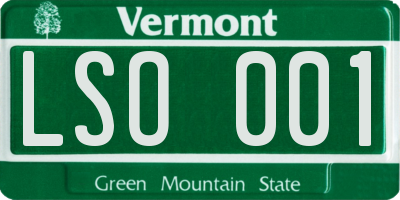 VT license plate LSO001