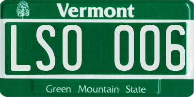 VT license plate LSO006