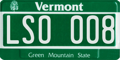 VT license plate LSO008