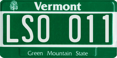VT license plate LSO011