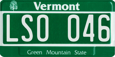 VT license plate LSO046