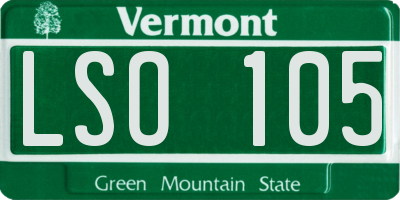 VT license plate LSO105