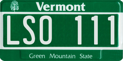 VT license plate LSO111