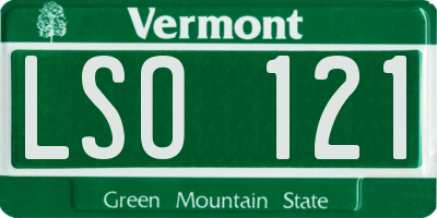 VT license plate LSO121