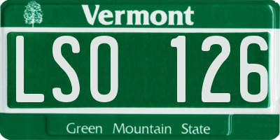 VT license plate LSO126