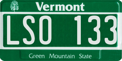 VT license plate LSO133