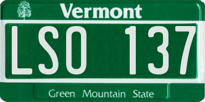 VT license plate LSO137