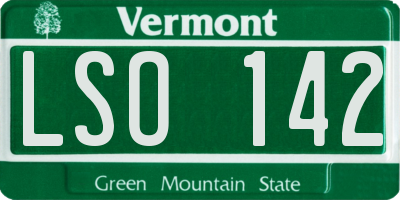 VT license plate LSO142