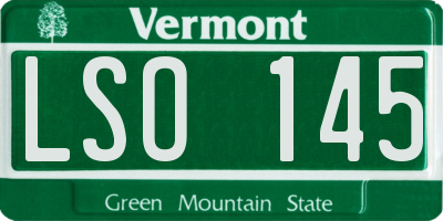 VT license plate LSO145