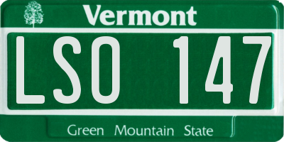 VT license plate LSO147