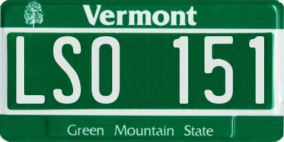 VT license plate LSO151