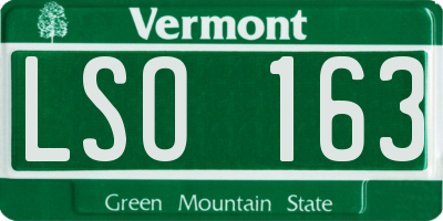 VT license plate LSO163