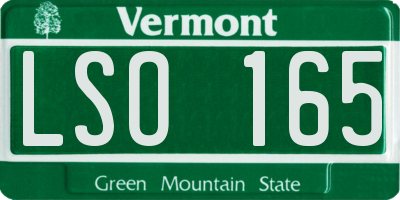 VT license plate LSO165