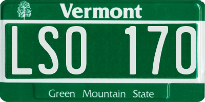 VT license plate LSO170