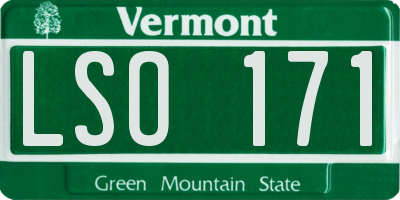 VT license plate LSO171