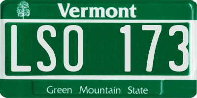 VT license plate LSO173