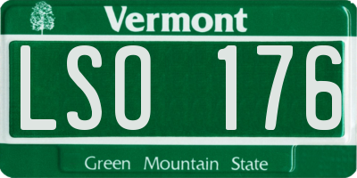 VT license plate LSO176