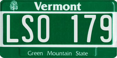 VT license plate LSO179