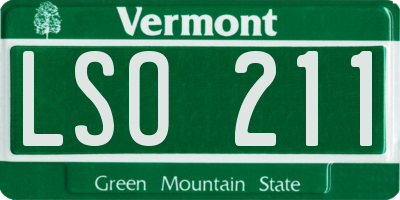 VT license plate LSO211