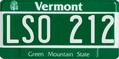 VT license plate LSO212
