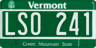 VT license plate LSO241
