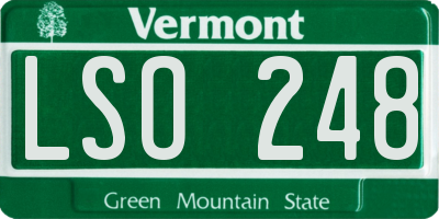 VT license plate LSO248