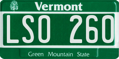 VT license plate LSO260