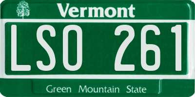 VT license plate LSO261