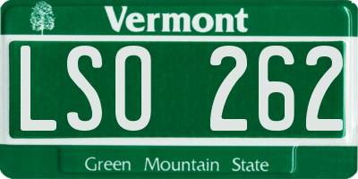 VT license plate LSO262