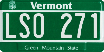 VT license plate LSO271